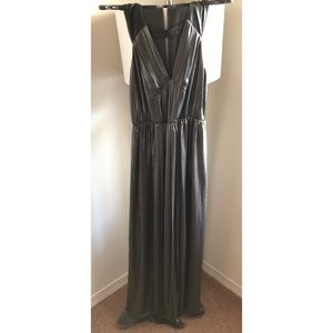 BCBGeneration Metallic Floor Length Gown